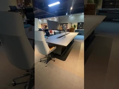 میز کنفرانس اداری مدرن OEM میز جلسه مدرن رنگ درخت ساج گردویی