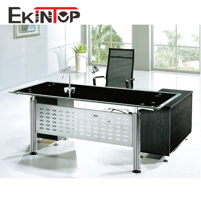 میز اداری شیشه ای معاصر برای کارهای اداری Computer OEM OEM