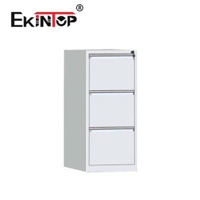 کابینت بایگانی 3 کشو قفل دار سفید فولادی ضد زنگ ضد آب برای دفتر