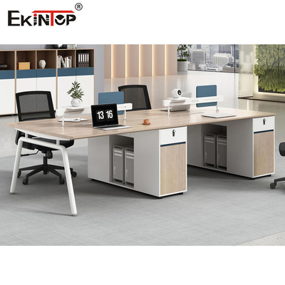 ایستگاه کاری اطاقک چوبی دو رنگ بدون درز OEM