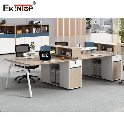 ایستگاه کاری اطاقک چوبی دو رنگ بدون درز OEM