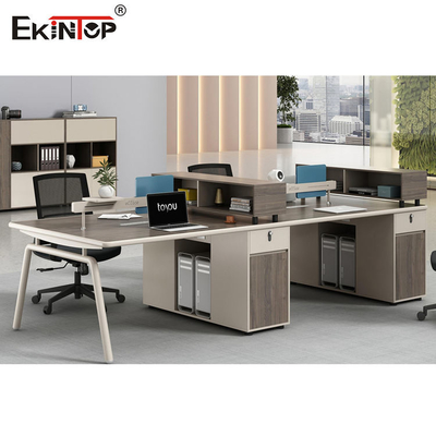 ایستگاه کاری اطاقک چوبی دو رنگ بدون درز OEM