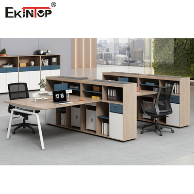 ایستگاه کاری اطاقک چوبی دو رنگ بدون درز OEM