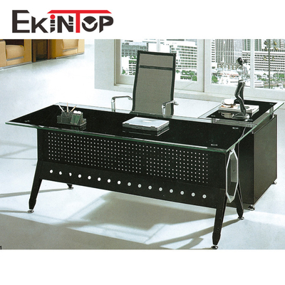 میز اداری شیشه ای معاصر برای کارهای اداری Computer OEM OEM