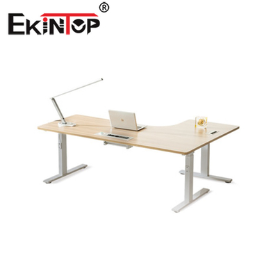 L شکل ایستگاه کار ایستاده ارگونومیک ODM الکتریکی قابل تنظیم