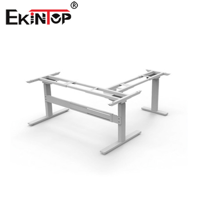 L شکل ایستگاه کار ایستاده ارگونومیک ODM الکتریکی قابل تنظیم