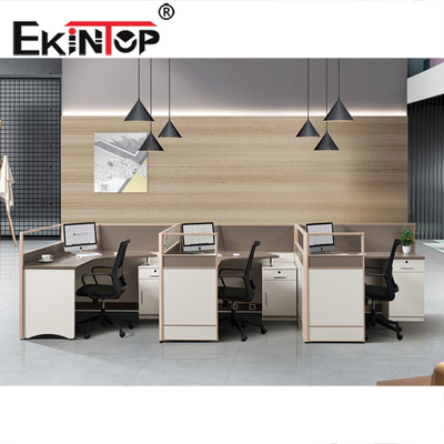 میز اطاقک L شکل قابل گسترش، ایستگاه کاری راحت کارکنان اداری