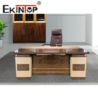 ست میز اداری ام دی اف چوبی E1 Partilce Board Executive Office مبلمان اداری مدرن L شکل