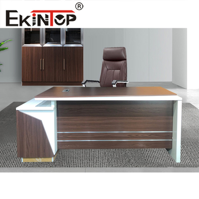 میز اداری OEM ODM L Shape Oak Wood میز اداری اجرایی