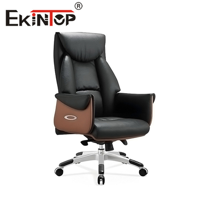 صندلی چرمی اداری Ekintop با قابلیت تنظیم چرخشی به سبک مدرن OEM ODM