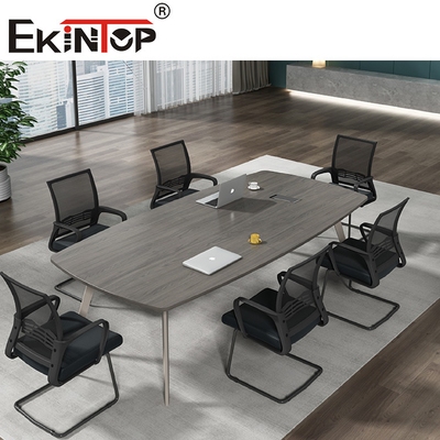 میز کنفرانس چوب و استیل مستطیلی میز اداری