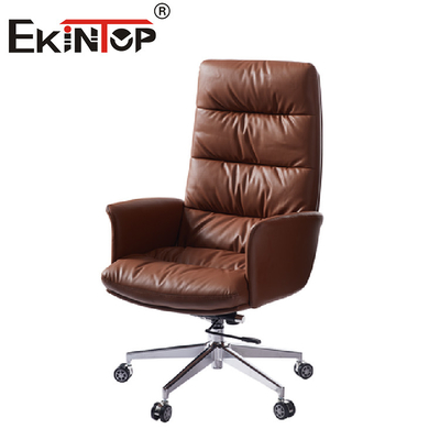 صندلی چرمی مشکی مدرن Executive Easy Clean برای مبلمان اداری پشت بلند