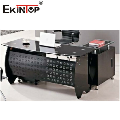 میز شیشه ای دفتر خانه به سبک مدرن قابل تبدیل برای کارهای اداری گواهی SGS