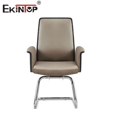 دوام معاصر صندلی دفتر چرم محکم 350mm پایه آلومینیومی