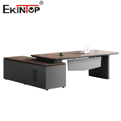 میز اداری اجرایی با کیفیت بالا در سبک کسب و کار با کابینت جانبی