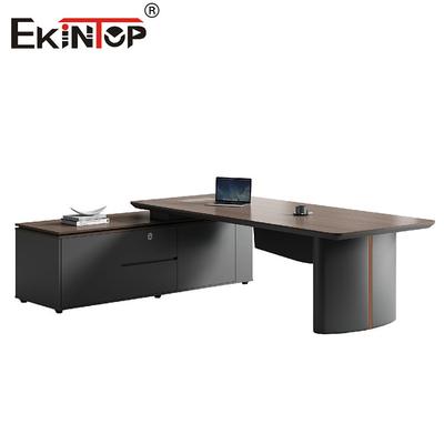 میز اداری اجرایی با کیفیت بالا در سبک کسب و کار با کابینت جانبی
