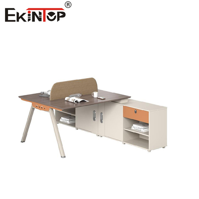 ایستگاه کاری اداری کارکنان سبک مدرن مینیمالیست با کابینت جانبی