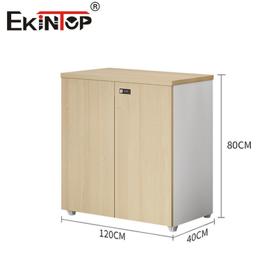 کابینت فایل کتاب های چوبی کوچک در رنگ گردو با سبک مدرن