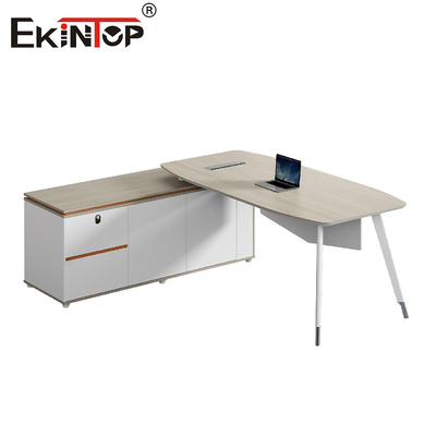 میز اداری شکل L میز اداری اجرایی میز های مدرن با کابینت ذخیره