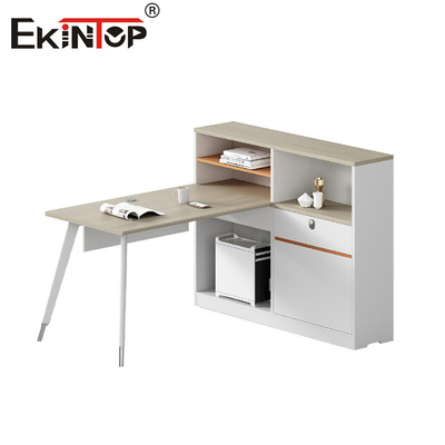 میز کارگاه اداری با پارتیشن و کابینت متصل به سبک مدرن