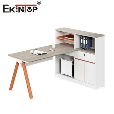 میز کارگاه اداری با پارتیشن و کابینت متصل به سبک مدرن