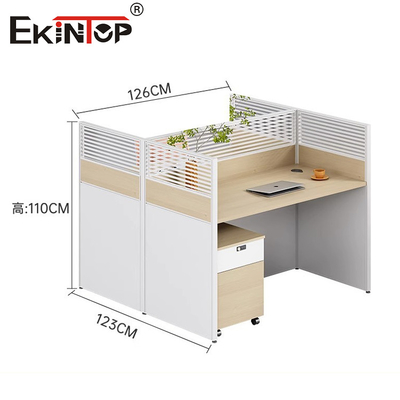 ایستگاه کاری مدرن و مدرن چوبی با کابینت ذخیره سازی