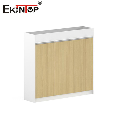 کابينت چوبي بدون دستگير با رنگ گردو سبک مدرن