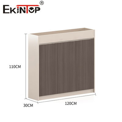 کابينت چوبي بدون دستگير با رنگ گردو سبک مدرن
