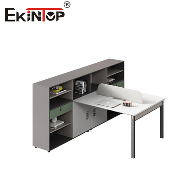 یک ایستگاه کاری با کابینت با فضای اداری چوبی با کیفیت بالا