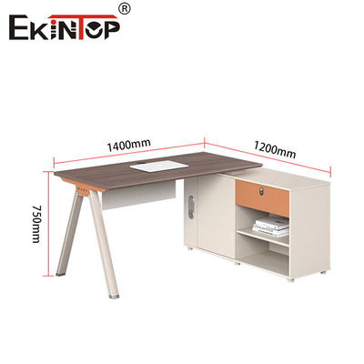میز کارگری سبک مدرن با کابینت ذخیره سازی سازگار با محیط زیست