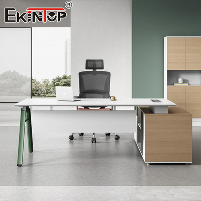 کابینت های ذخیره سازی میز اداری L شکل میز اجرایی به سبک مدرن با کشو