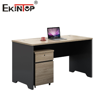 میز اداری با کابینت جانبی مواد چوبی مبلمان میز مدولار
