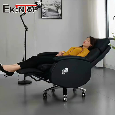 صندلی های اداری تجاری قابل تنظیم ارتفاع مستقیم صندلی چرمی پشت بلند کارخانه