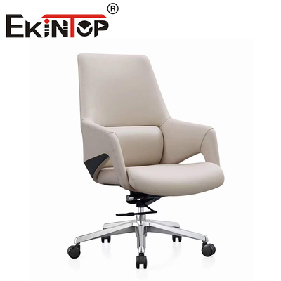 طراحی مدرن Mid Back Executive Swivel صندلی آرام بخش اصلی صندلی چرم گیاهخوار