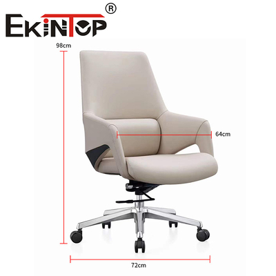 طراحی مدرن Mid Back Executive Swivel صندلی آرام بخش اصلی صندلی چرم گیاهخوار
