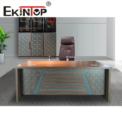 میز اداری مدرن L Style 1000N با ظرفیت بار روکش چوب رویه چوب ماهون رنگ