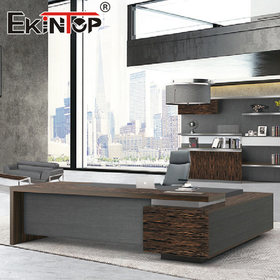 Wood Veneer Top Desk Office Manager مبلمان چوب میز کامپیوتر