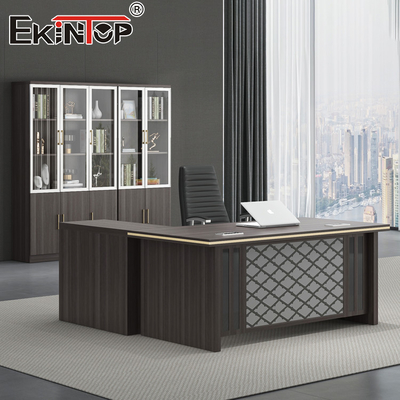 مدیر مدیر عامل مبلمان میز اداری چوبی L شکل سازگار با محیط زیست 1.2M 1.8M 2.0M