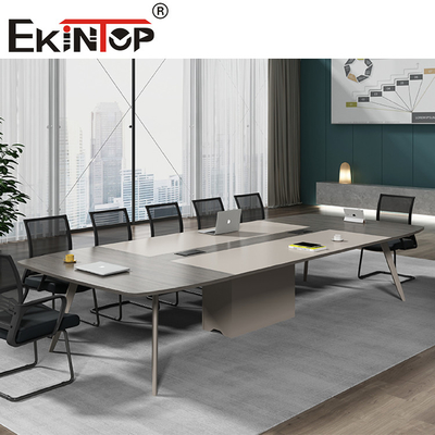 میز کنفرانس چوب و استیل مستطیلی میز اداری