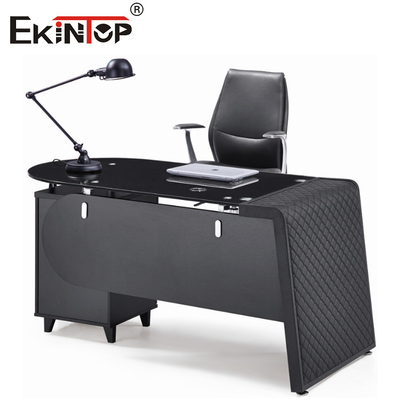 8mm ضخامت میز کار شیشه ای میز اداری با کشو اندازه سفارشی برای مبلمان خانه