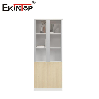 کابینت چوبی با درب های شیشه ای کابینت فایل سازی سبک تجاری