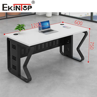 میز اداری سبک صنعتی میز اداری چوب بلوط محکم با کابینت