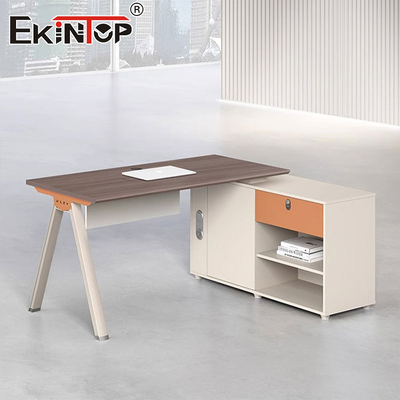 میز کارگری سبک مدرن با کابینت ذخیره سازی سازگار با محیط زیست