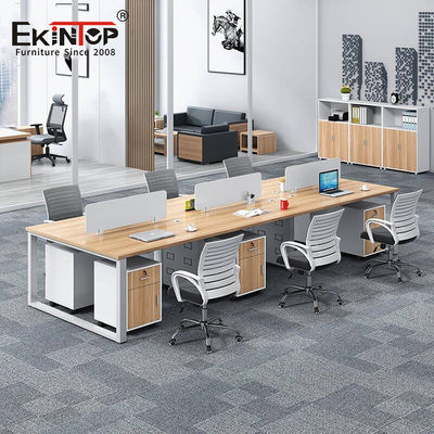 ایستگاه کاری دفتر کارگاه فلزی سفارشی 6 ایستگاه کارگاه دفتر کار برای دفتر